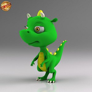 cartoon dinosaur baby 3d obj