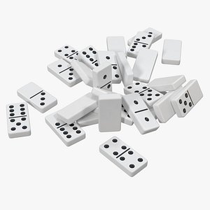 Bunch of White Domino Knuckles 3D Model