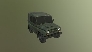 3D Fuhrungs UAZ - Game Ready model