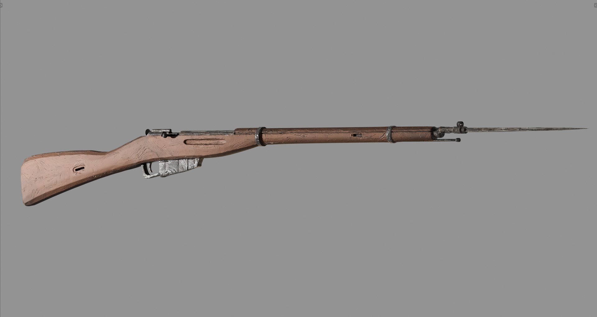 3D Mosin Nagant Rifle with a Bayonet https://p.turbosquid.com/ts-thumb/9D/bjevYS/7N/mosin_nagant_rifle_sideview_main/png/1728137326/1920x1080/fit_q87/9ab3109b9ab7624687afe5f7183a6e1f944d6f07/mosin_nagant_rifle_sideview_main.jpg