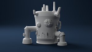 boiler room level boss 3D model