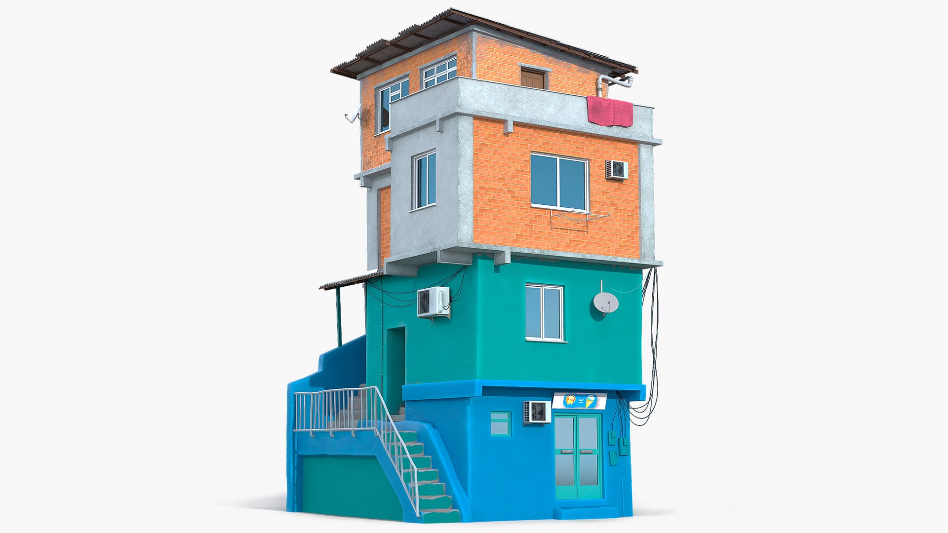 Favela House New 3D model preview