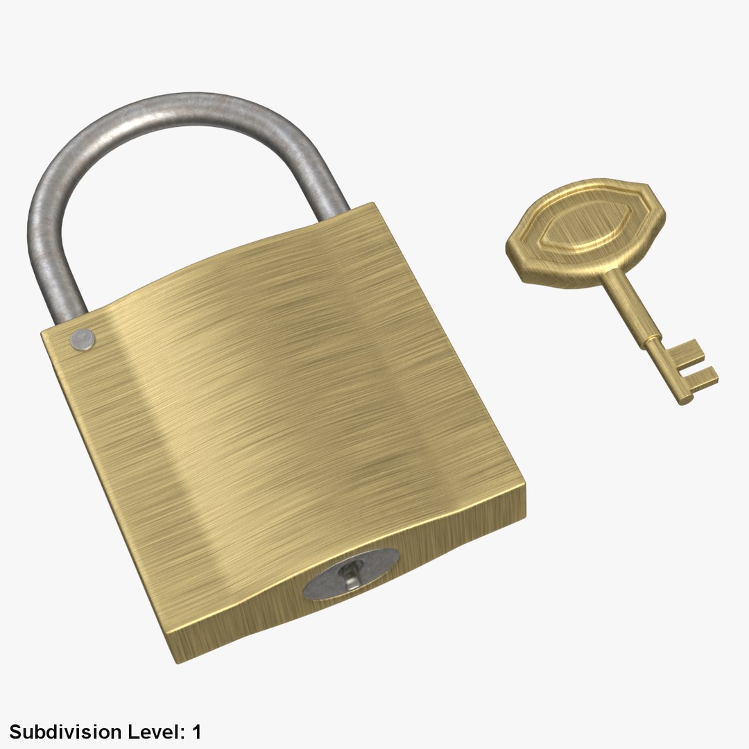 Lock Key Padlock 3d Model