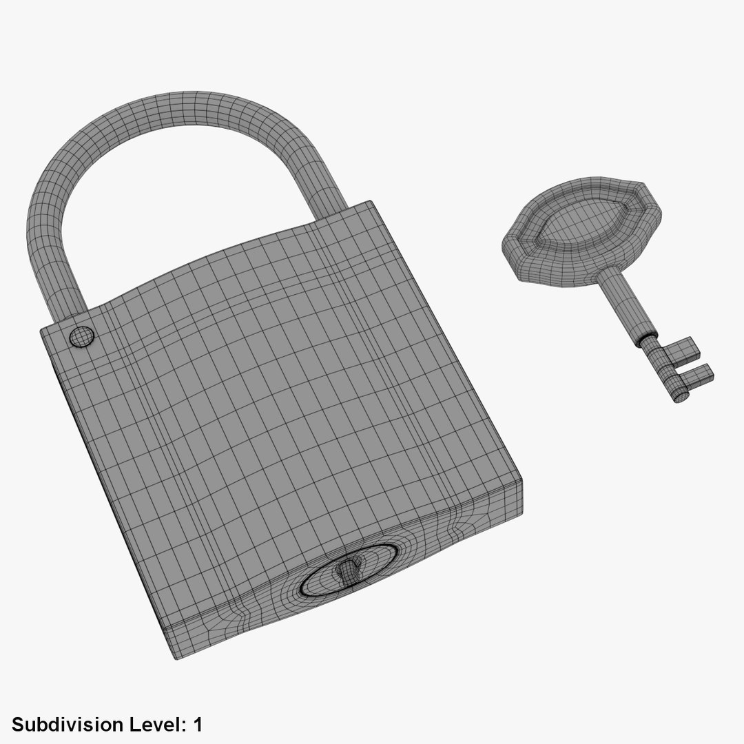 Lock Key Padlock 3d Model