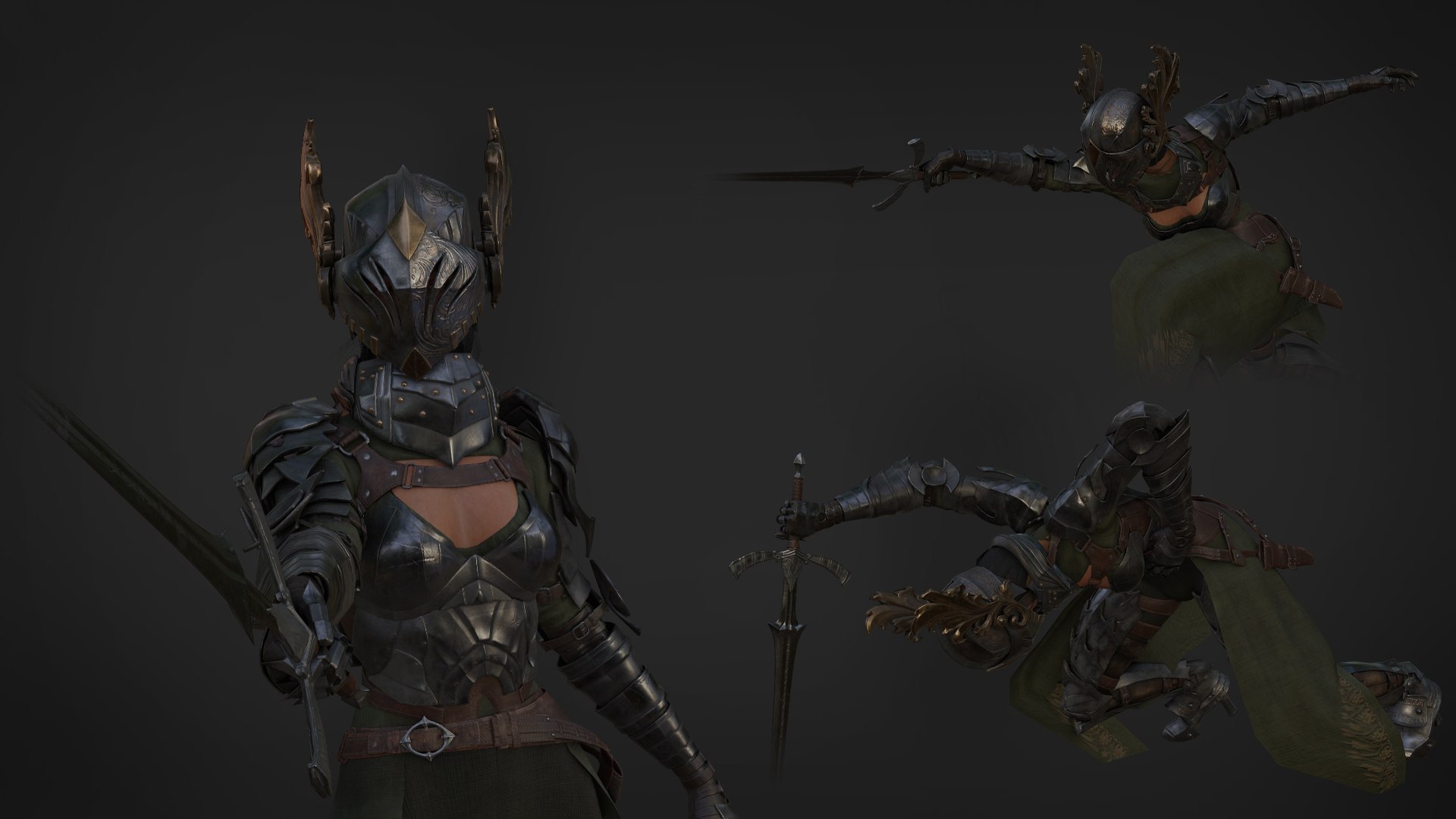 Girl Knight model - TurboSquid 2050780