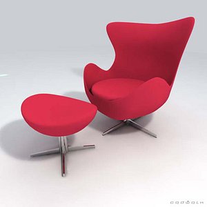 arne jakobsen egg 3d model