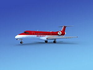embraer erj jets 3d obj