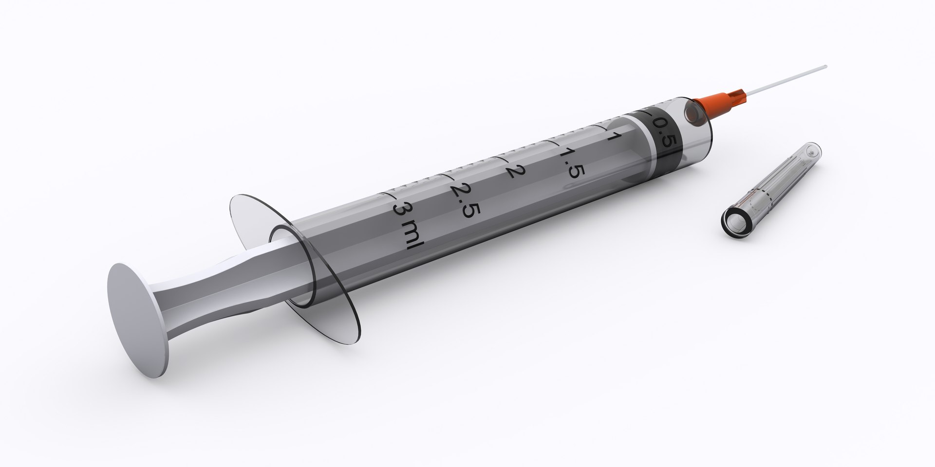 Syringe Transparent Plastic 3ds