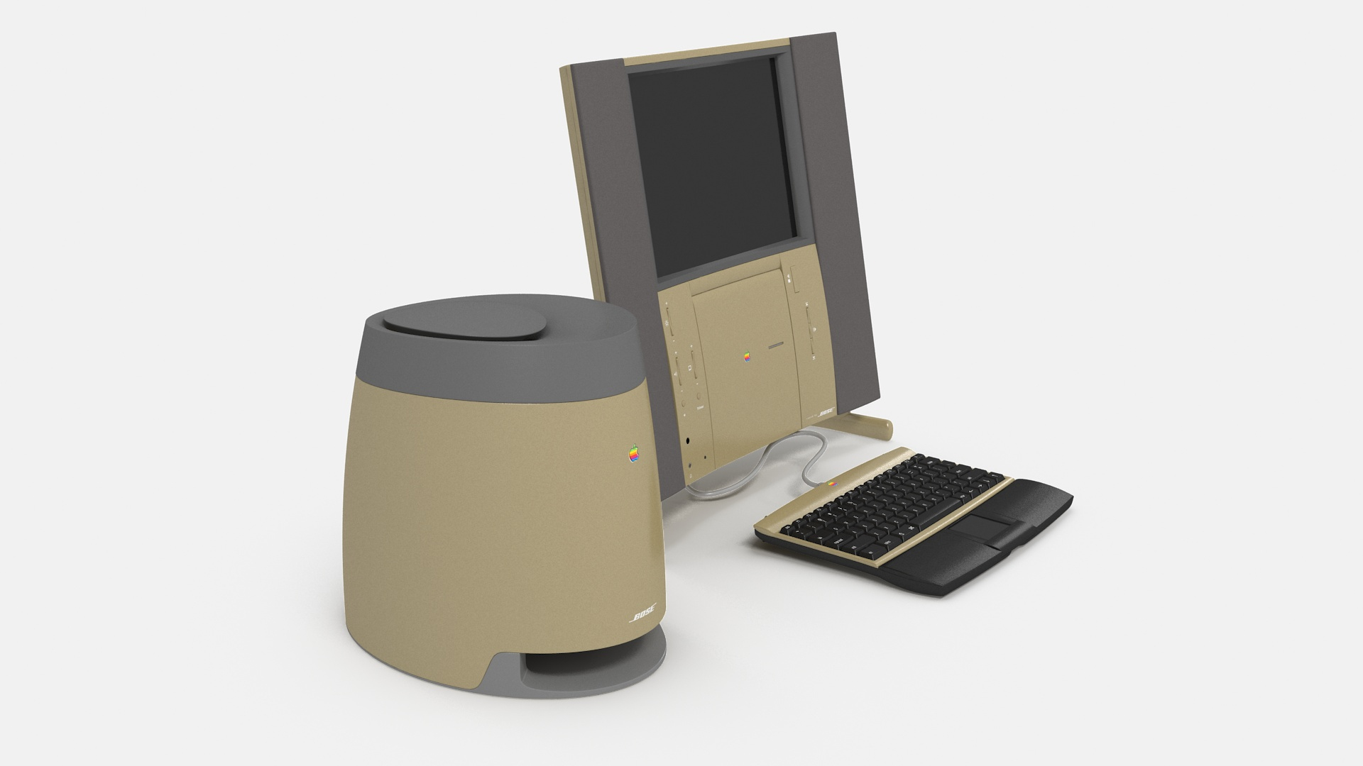 Vintage Apple 20th Anniversary Macintosh With Speakers And Vintage Apple 20th Anniversary Macintosh With Speakers And