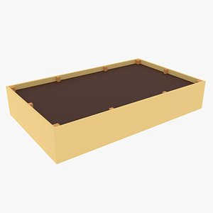 3D raised garden bed model