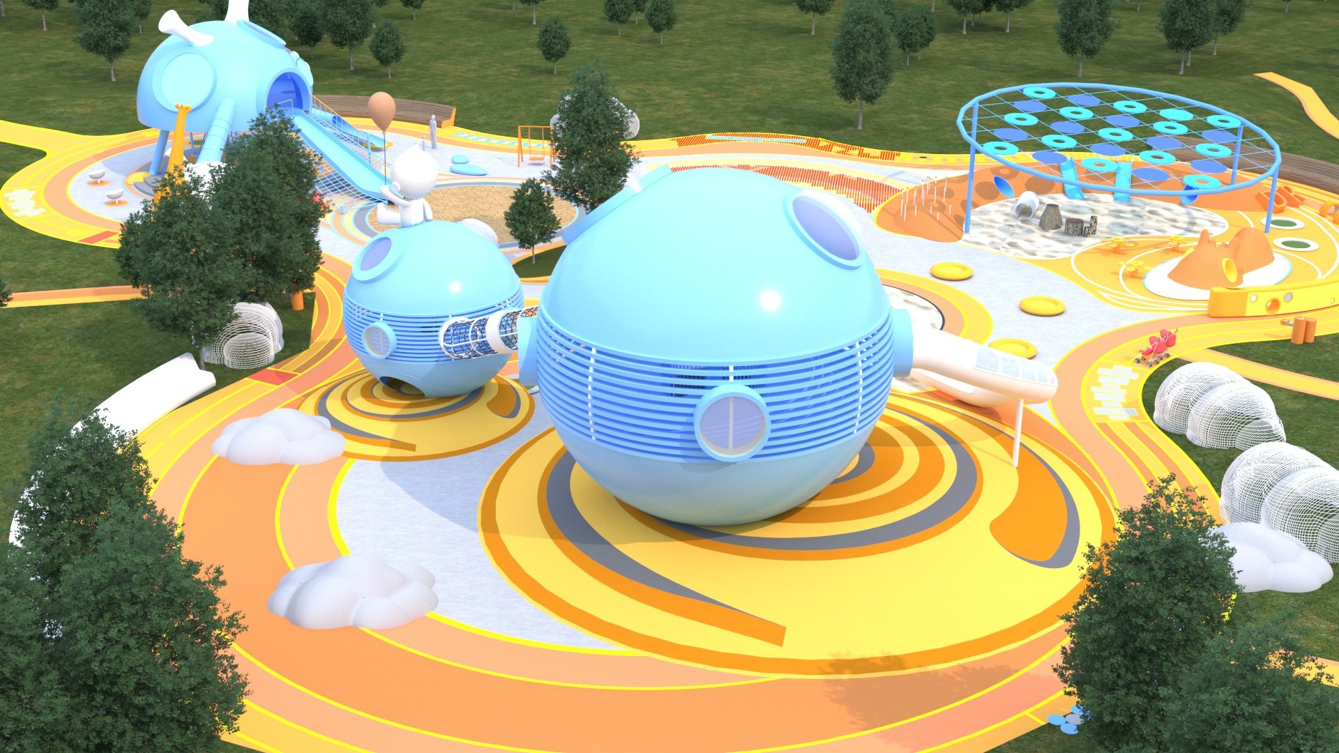 Playground children park 4 3D - TurboSquid 2171633