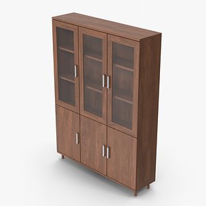 Display Cabinet With Wooden Doors