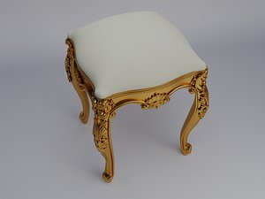3D Shilpi Handicrafts Royal Stool model