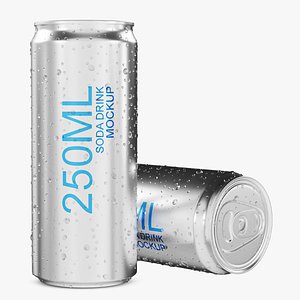 Sodacan 250ml Water Drops 3D model