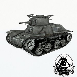 3d model type 4 ke-nu light tank