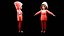 Stilisiertes 3D-Cartoon-Hoodie-Modell für Frauen