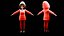 Stilisiertes 3D-Cartoon-Hoodie-Modell für Frauen