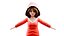 Stilisiertes 3D-Cartoon-Hoodie-Modell für Frauen