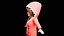 Stilisiertes 3D-Cartoon-Hoodie-Modell für Frauen