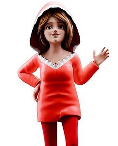Stylized Cartoon Women Hoodie
