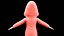 Stilisiertes 3D-Cartoon-Hoodie-Modell für Frauen