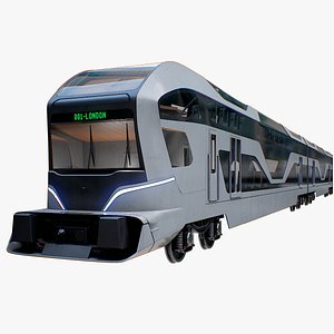 3D Sci-Fi Train Concept PBR model