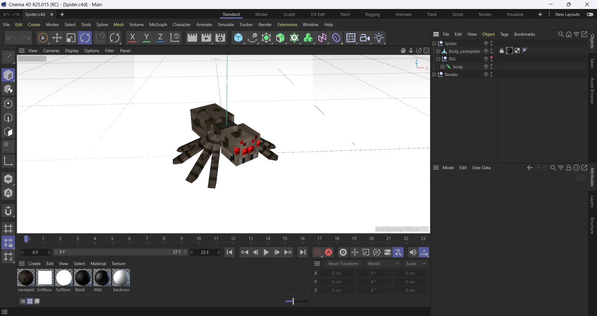 Spider Minecraft 3D - TurboSquid 2388899