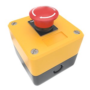 3D emergency stop button