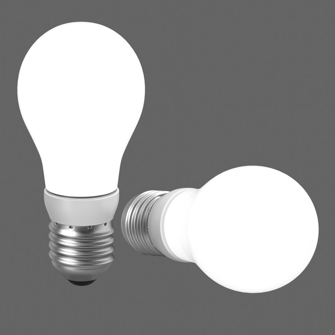 Energy Saving Light Bulb 2 Illuminated 3D model preview