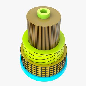 3D model polysaccharide in cell wall