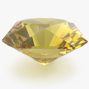 Asscher Cut Yellow Sapphire 3D model