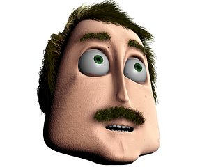 3d character hair morph model