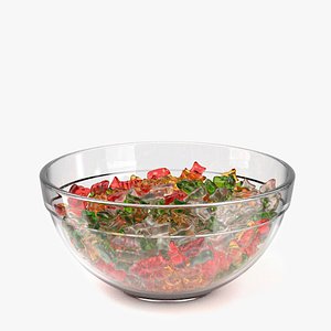 3d bowl gummy bears model