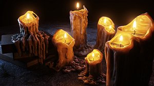 candles dark epic 3D model