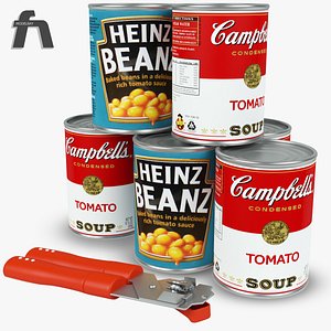 campbell tomatoe beans 3d model