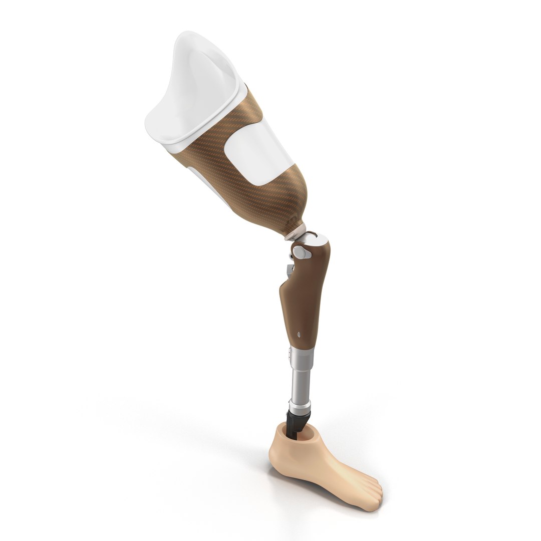Prosthetic Leg Rigged 3D Model 3D model preview