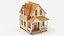 Cartoonish Wooden House Low Poly 3D Model 03 model