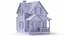 Cartoonish Wooden House Low Poly 3D Model 03 model