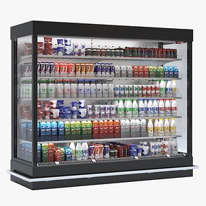 Rack with dairy products1 3D model