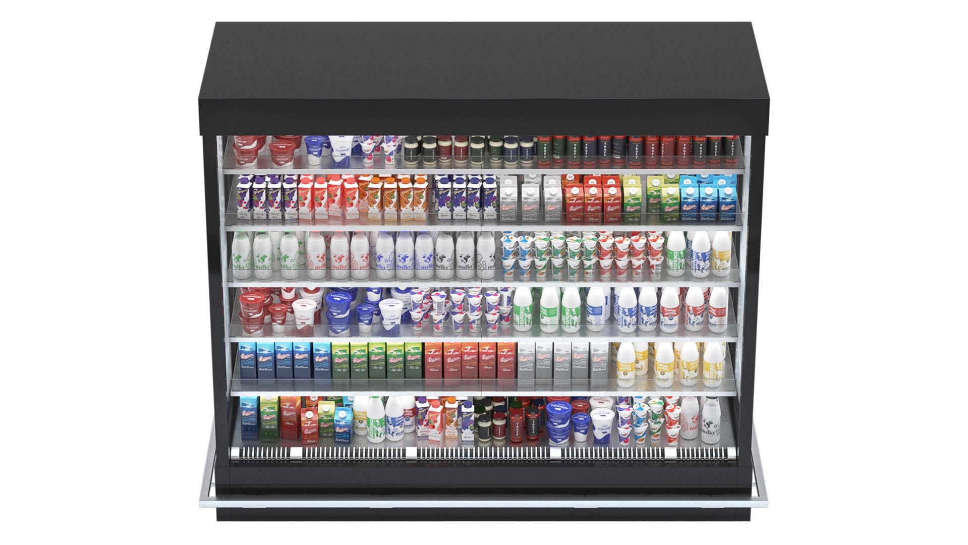 Rack With Dairy Products1 3D Model - TurboSquid 2160110