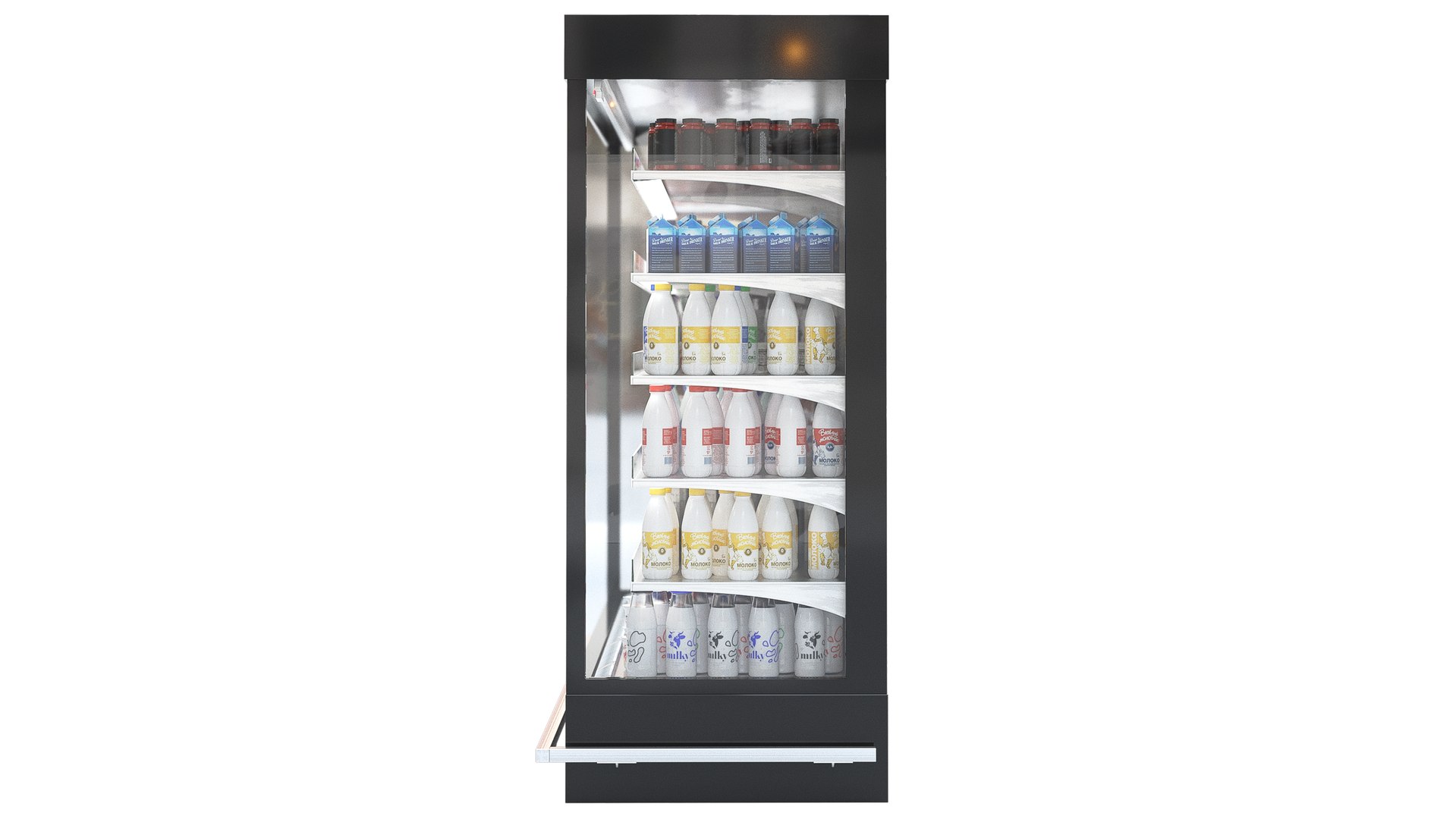 Rack With Dairy Products1 3D Model - TurboSquid 2160110