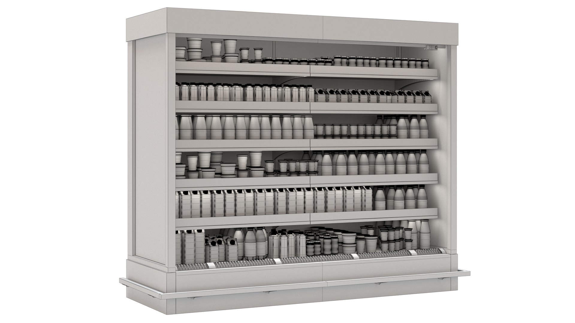 Rack With Dairy Products1 3D Model - TurboSquid 2160110