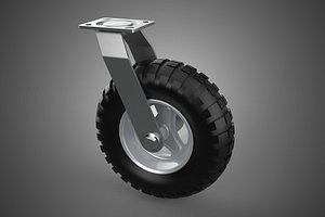 HEAVY DUTY SWIVEL CASTER CASTOR WHEEL PNEUMATIC TIRE 3 SPOKE RIM