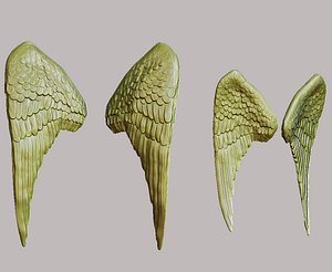 3D wings sculpture statue
