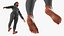 Female Wearing Slim Fit Underwear Suit Black Fur