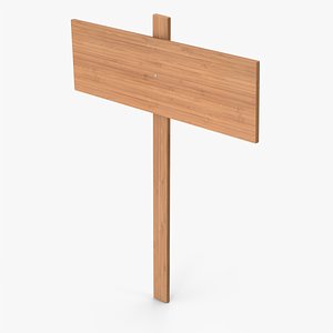 3D Wooden Signboard(2) model