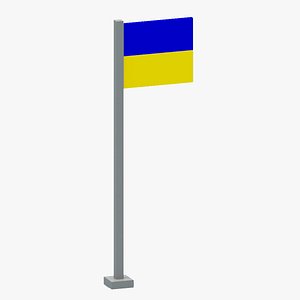 3D Ukraine Flag