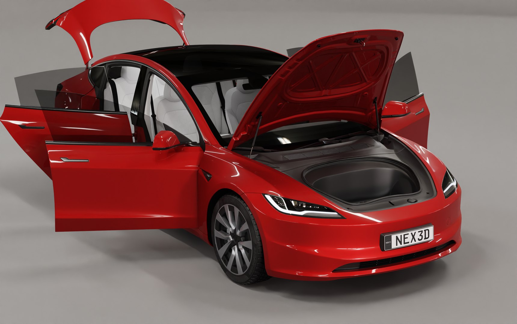 3D 2024 Tesla Model 3 With HQ Interior Model - TurboSquid 2197270