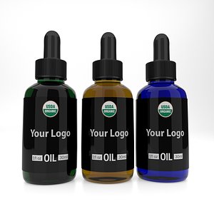 glass bottle 3 colors model