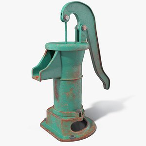 3D model Vintage Lever-Operated Water Pump